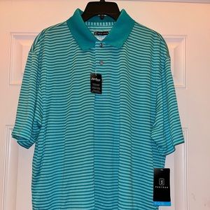 Mens PGA Tour Airflux Golf Shirt - Size XL - NEW - Striped Golf Polo Shirt ⛳️